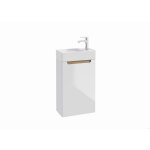 Naturel - meuble de salle de bain avec lavabo en cramique stilla 39x60x22 cm blanc (stillad04008u)