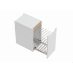 Naturel - meuble vertical de salle de bain bas avec panier à linge stilla 30x60x45 cm blanc brillant ... Naturel - meuble vertical de salle de bain bas avec panier à linge stilla 30x60x45 cm blanc brillant ...