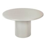 Navalia - table repas ronde pied central en mdf laqu sable