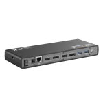 T?nb station d?accueil double ecran 4k60hz, 14 en 1, hdmi et displayport, 4x usb - a 3. 0, 2x usb - c ...