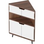 Need armoire dangle meuble de rangement autoportant 4 niveaux avec portes et �tag�res pour cuisine salon ...