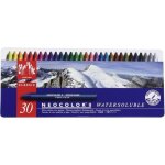 Crayons cire aquarellable - caran dache - neocolor ii - 30 pices - bleu et rouge - mixte