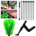 Nettoyeur de goutti�res 390 cm brosse et pelle de nettoyage 2 en 1 brosse de nettoyage de goutti�res ...