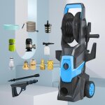 Nettoyeur haute pression 150 bars 3000 w 540 l / h buse r�glable pour nettoyage de voitures cl�tures ...