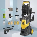 Nettoyeur haute pression 150 bars 3000 w 540 l / h buse r�glable pour nettoyage de voitures cl�tures ...