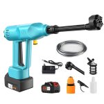 Nettoyeur haute pression sans fil moteur sans balais 21 v 200 bars ? 1000 w buse r�glable 6 en 1 + pot ...