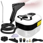Nettoyeur vapeur portable 1500w - 3. 5 bar - 1200ml - 6 vitesses - 15s pr�chauffage - id�al pour voiture ...