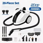 Nettoyeur vapeur puissant avec 20 accessoires 5 bars 2000w - pour cuisine / salle de bain / maison / ...