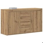 Neufbuffet bas - buffet de rangement / buffet salle � manger - ch�ne artisanal 120 x 36 x 69 cm bois ...