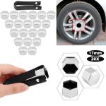 Neufu 20pcs 17mm hex plastique crou cache boulon de roue montage universel pour la plupart des vhicules ...