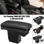 Neufu accoudoir auto appuie - bras de voiture accoudoir central pr peugeot 2008 301 2017 - 2018 citroen ...