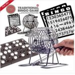 Neufu kit jeux de loto bingo avec 75 boules 18 cartes bingo jeux traditionnels bingo de luxe
