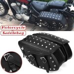 Neufu paire sac de moto en cuir pu sacoche lat�rale pour harley sportster 1200xl 883 w703 t02c38