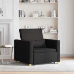 New 2026 3 - en - 1 canap� - lit convertible - fauteuil - lit - 1 personne - noir 90x165x87 cm tissu ...