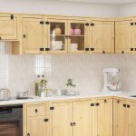 New 2026 armoire de cuisine 1 pc moderne cabinet de cuisine avec �tag�re ski brun miel 60x32x40 cm pin ...