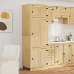 New 2026 armoire de cuisine 1 pc moderne cabinet de cuisine avec �tag�re ski brun miel 60x32x40 cm pin ...
