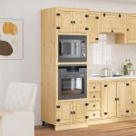 New 2026 armoire de cuisine 1 pc moderne cabinet de cuisine avec �tag�re ski brun miel 66x58x207 cm pin ...
