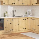 New 2026 armoire de cuisine 1 pc moderne cabinet de cuisine avec porte ski brun miel 80x46x815 cm pin ...