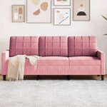 New 2026 canap� moderne - design ergonomique - pour salon - � 3 places rose 180 cm velours l2496