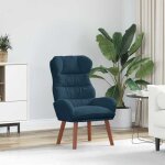 New 2026 fauteuil - chaise simple - 1 pc - poids maximal: 110 kg - bleu 69x74x93 cm velours l6697