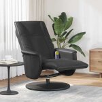 New 2026 fauteuil massant - chaise relax - 1 place - pivotant noir 71x90x105 cm simili cuir l3801