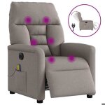 New 2026 fauteuil massant inclinable - chaise simple - multifonctionnel - �lectrique taupe tissu 72x90x99 ...