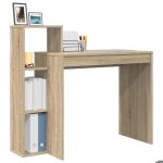 (new 2026)meuble ordinateur / bureau pc - cloud - cabinet de bureau ch�ne sonoma 100x40x90 cm - bois ...