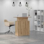 (new 2026)meuble ordinateur / bureau pc - cloud - cabinet de bureau r�ception ch�ne artisanal 100x40x104 ...