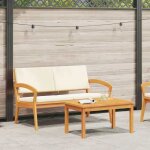 New 2026 set de table bistro - lot de 2 - pour balcon terrasse - huile naturelle bois dacacia massif ...