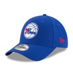 Casquette - new era - philadelphia 76ers - ajustable 9forty - logo officiel - couleur bleue