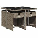 New�meuble de jardin - bestmeuble - ensemble � manger de jardin - 5 pcs - ( table + chaises) - pour maison ...