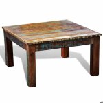 New�meuble de salon - bestmeuble - table bassebout de canap� carr�e - bois de r�cup�ration fr5454312