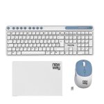 Newway nkmp252 clavier souris sans fil 24 ghz ? azerty ? frappe silencieuse 14 touches multim�dias souris ...