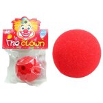Nez de clown rouge 45mm mousse dguisement costume carnaval fte farces