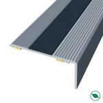 Nez de marche alu antid�rapant adh�sif coloris (03) argent lg 120cm larg 42cm x 21cm forestea dimensions ...