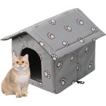 Niche pour chat ext�rieur - r�sistante aux intemp�ries - tissu oxford imperm�able - abri isol� - confortable ...