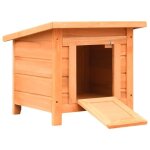 Niche pour chat - maison de chat en pin massif et sapin - 50 x 46 x 435 cm - marron et vert - extérieur ... Niche pour chat - maison de chat en pin massif et sapin - 50 x 46 x 435 cm - marron et vert - extérieur ...