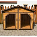 Niche pour chien double toit shingle noir taille xl