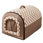 Niche pour chien ferm�e et chaudes:35x30x30cmmaison arrondie s�curisante automne / hiver panier chien ...