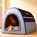 Niche pour chien interieur confortable taille xl pour chien moyen 2 en 1 niche chien interieur maison ...