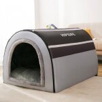 Niche pour chien interieur confortabletaille l pour petit chiens 2 en 1 niche chien interieur maison ...