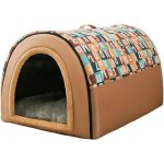 Niche pour chien interieur confortabletaille l pour petit chiens 2 en 1 niche chien interieur maison ...