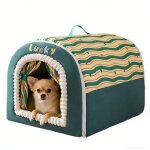 Niche pour chien int�rieurl?50 * 40 * 35cm 2 en 1 maison pour petit grand chiensniche chien pour chat ...