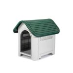 Niche pour chien petit gardiun kira 75x59x66 cm fabriqu�e en r�sine couleur beige / vert