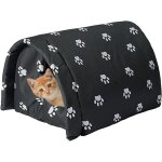 Niche dext�rieur pour chat r�sistante � lhiver imperm�able et chaude maison danimaux avec doublure 42x31x28cm ...