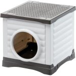 Niche - ferplast - petvilla 50 - 385 x 43 x 385 cm - blanc / gris Niche - ferplast - petvilla 50 - 385 x 43 x 385 cm - blanc / gris