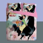 Nichiyobi mulan parure de lit princesse housse de couette pour enfant en microfibre impression numrique ...