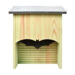 Nichoir chauve - souris - esschert design - taille l - pin brut - toit en zinc - dimensions 447x38x155 ...