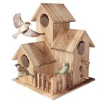 Nichoir oiseaux exterieur original nichoirs � oiseaux sauvages cabane oiseaux bois exterieur pour suspendre ...