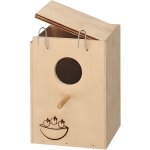 Nid en bois pour oiseaux - small - dimensions: l 13 x l 12 x h 17 cm - oiseau sauvage - petit